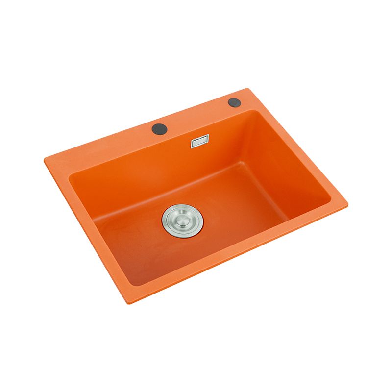 Single Bowl Kitchen Sink Quartz 2 Holes Kitchen Sink with Drain Strainer Kit Clearhalo 'Home Improvement' 'home_improvement' 'home_improvement_kitchen_sinks' 'Kitchen Remodel & Kitchen Fixtures' 'Kitchen Sinks & Faucet Components' 'Kitchen Sinks' 'kitchen_sinks' 1200x1200_f9f18c66-8246-4b43-a5ff-8fedd74c4dab