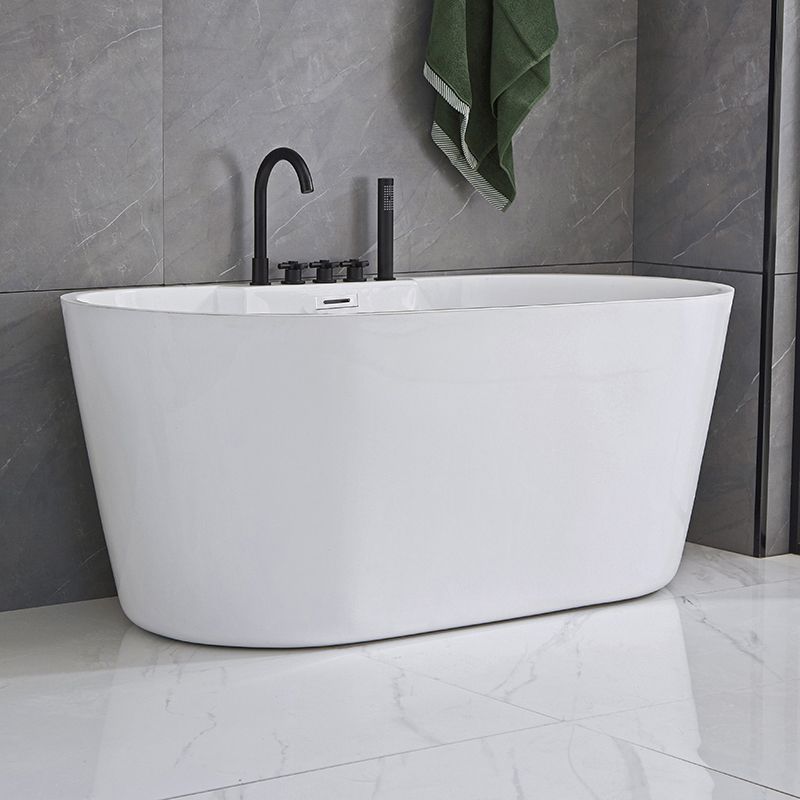 Soaking Antique Finish Bath Stand Alone Modern Oval Bath Tub Clearhalo 'Bathroom Remodel & Bathroom Fixtures' 'Bathtubs' 'Home Improvement' 'home_improvement' 'home_improvement_bathtubs' 'Showers & Bathtubs' 1200x1200_f9f86f66-7e52-49b2-845d-45b947258908