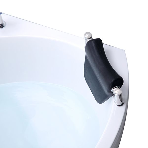 Modern 25.59-inch Tall Acrylic Tub Soak Corner White Bathtub Clearhalo 'Bathroom Remodel & Bathroom Fixtures' 'Bathtubs' 'Home Improvement' 'home_improvement' 'home_improvement_bathtubs' 'Showers & Bathtubs' 1200x1200_fa1332e0-31b6-4730-b52c-5aa5675300b7