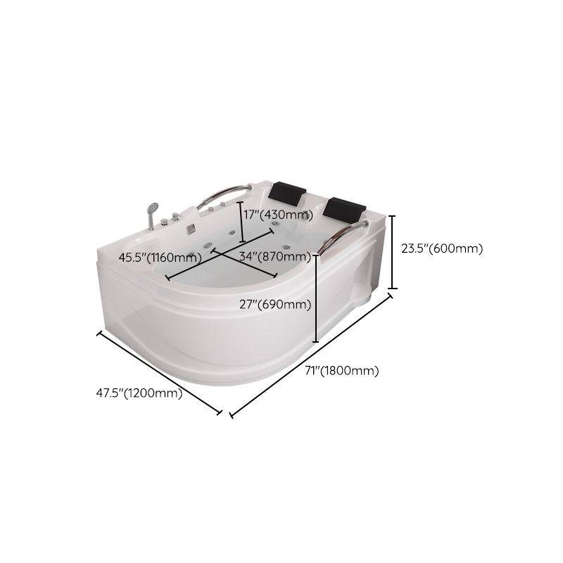 Free Form White Bathtub Bathroom Back to Wall Modern Bath Tub Clearhalo 'Bathroom Remodel & Bathroom Fixtures' 'Bathtubs' 'Home Improvement' 'home_improvement' 'home_improvement_bathtubs' 'Showers & Bathtubs' 1200x1200_fa192ebb-3b62-4687-b4e8-a4fb4d9520f7