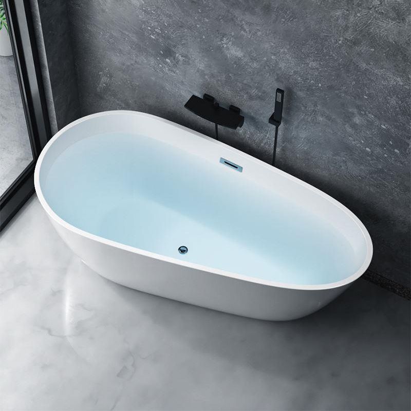 Modern Acrylic Bathtub Freestanding Soaking Bathtub with Drain Bathtub and Overflow Hole Clearhalo 'Bathroom Remodel & Bathroom Fixtures' 'Bathtubs' 'Home Improvement' 'home_improvement' 'home_improvement_bathtubs' 'Showers & Bathtubs' 1200x1200_fa3ef100-a669-455d-ae63-6af3d68db121
