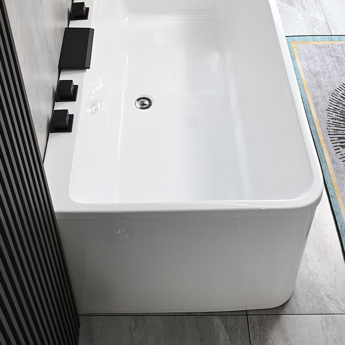 Back to Wall Soaking Bathtub Modern Rectangular Antique Finish Bath Tub Clearhalo 'Bathroom Remodel & Bathroom Fixtures' 'Bathtubs' 'Home Improvement' 'home_improvement' 'home_improvement_bathtubs' 'Showers & Bathtubs' 1200x1200_fa923e01-155a-4e91-9a54-8d45fbdefe80