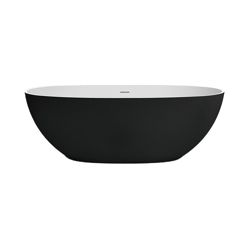 Modern Stone Oval Bath Tub Soaking Stand Alone Tub with Drain Clearhalo 'Bathroom Remodel & Bathroom Fixtures' 'Bathtubs' 'Home Improvement' 'home_improvement' 'home_improvement_bathtubs' 'Showers & Bathtubs' 1200x1200_fab68885-4141-49e6-bcbd-dddd3277c72e