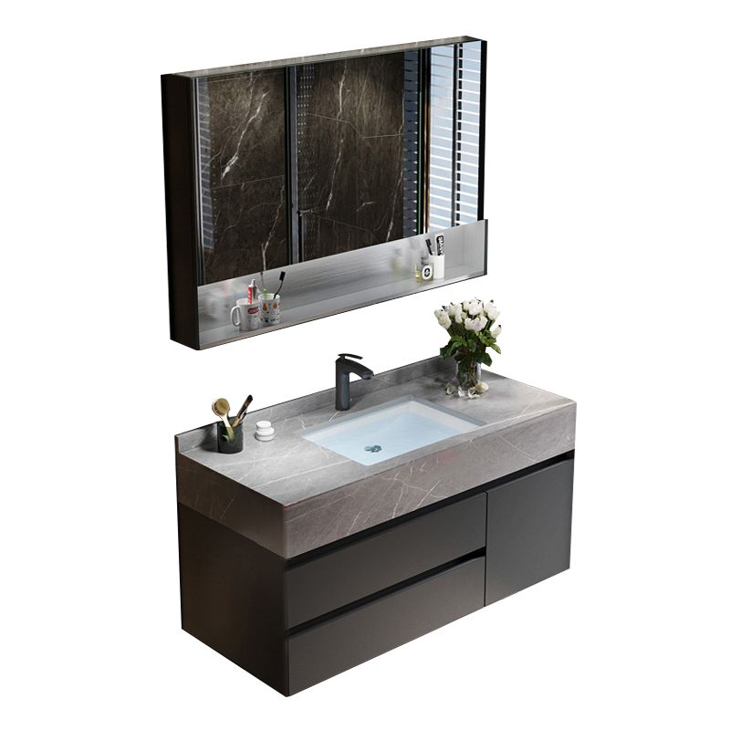 Bathroom Vanity Set Ceramic Rectangular Drawers Wall Mounted Vanity Sink Clearhalo 'Bathroom Remodel & Bathroom Fixtures' 'Bathroom Vanities' 'bathroom_vanities' 'Home Improvement' 'home_improvement' 'home_improvement_bathroom_vanities' 1200x1200_fabad72c-f5eb-4860-9b9a-8a3ff12659e5