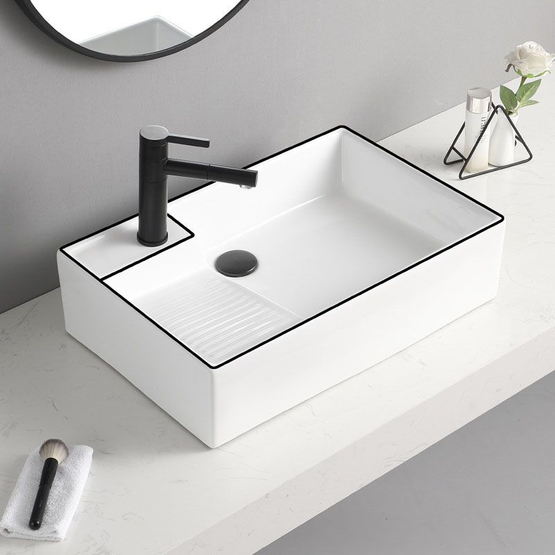 Classic Bathroom Sink Rectangular White Trough Sink with Pop-Up Drain Clearhalo 'Bathroom Remodel & Bathroom Fixtures' 'Bathroom Sinks & Faucet Components' 'Bathroom Sinks' 'bathroom_sink' 'Home Improvement' 'home_improvement' 'home_improvement_bathroom_sink' 1200x1200_fac5c382-a0c5-4cb5-ba3a-59fd8fc88a06