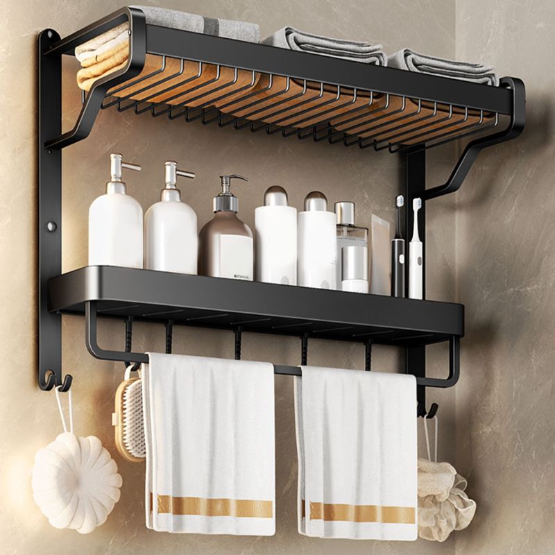 Modern Bathroom Set Matte Black Bath Shelf Towel Bar Bathroom Accessory Kit Clearhalo 'Bathroom Hardware Sets' 'Bathroom Hardware' 'Bathroom Remodel & Bathroom Fixtures' 'bathroom_hardware_sets' 'Home Improvement' 'home_improvement' 'home_improvement_bathroom_hardware_sets' 1200x1200_fadc256e-c942-4ab7-a084-4de15cd57d85