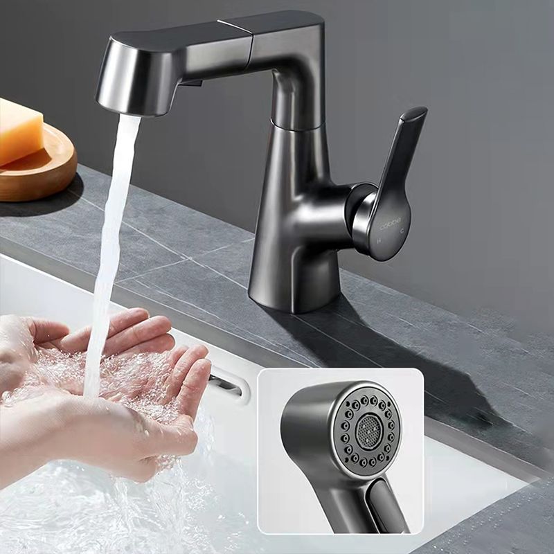 Modern 1-Handle Bathroom Sink Faucet Circular Vessel Sink Faucet Brass Clearhalo 'Bathroom Remodel & Bathroom Fixtures' 'Bathroom Sink Faucets' 'Bathroom Sinks & Faucet Components' 'bathroom_sink_faucets' 'Home Improvement' 'home_improvement' 'home_improvement_bathroom_sink_faucets' 1200x1200_fadc7422-e657-43c5-b0dc-b7b2504e2593