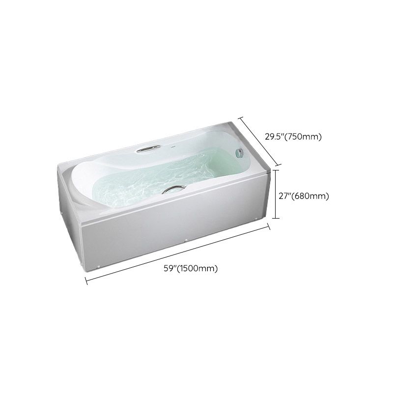 Modern Corner White Bathtub Acrylic Rectangle Back to Wall with Drain Bath Tub Clearhalo 'Bathroom Remodel & Bathroom Fixtures' 'Bathtubs' 'Home Improvement' 'home_improvement' 'home_improvement_bathtubs' 'Showers & Bathtubs' 1200x1200_fafae733-3d4d-4015-aea7-44b8bfcc5563