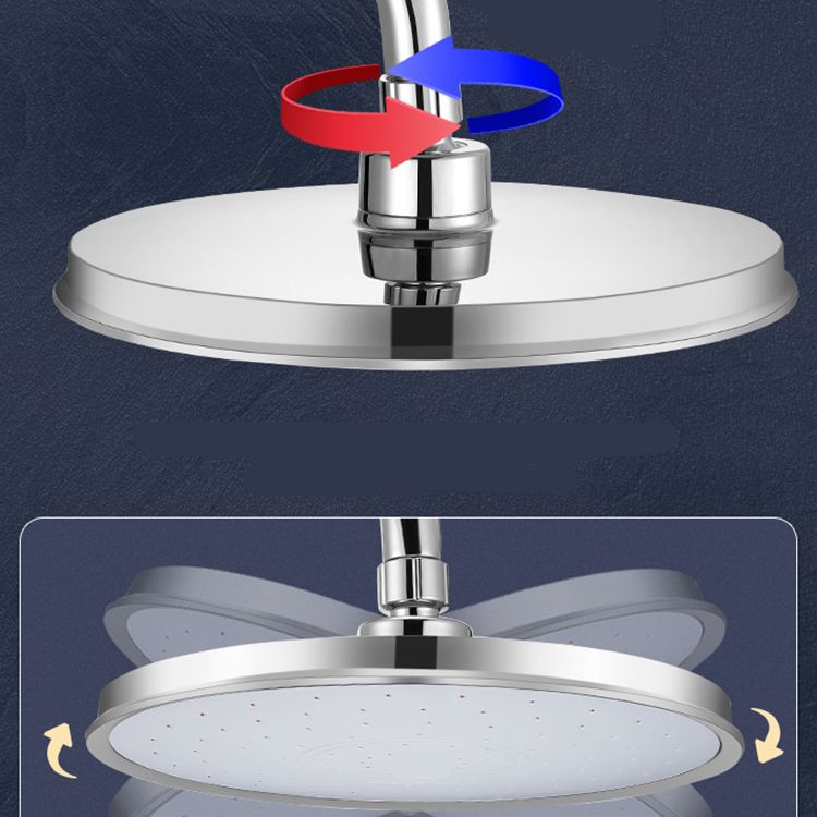 Round Shower Head Combo Modern Fixed Shower Head for Bathroom Clearhalo 'Bathroom Remodel & Bathroom Fixtures' 'Home Improvement' 'home_improvement' 'home_improvement_shower_heads' 'Shower Heads' 'shower_heads' 'Showers & Bathtubs Plumbing' 'Showers & Bathtubs' 1200x1200_fb0d507f-d91e-46ab-8fd8-1ff06c1fafda