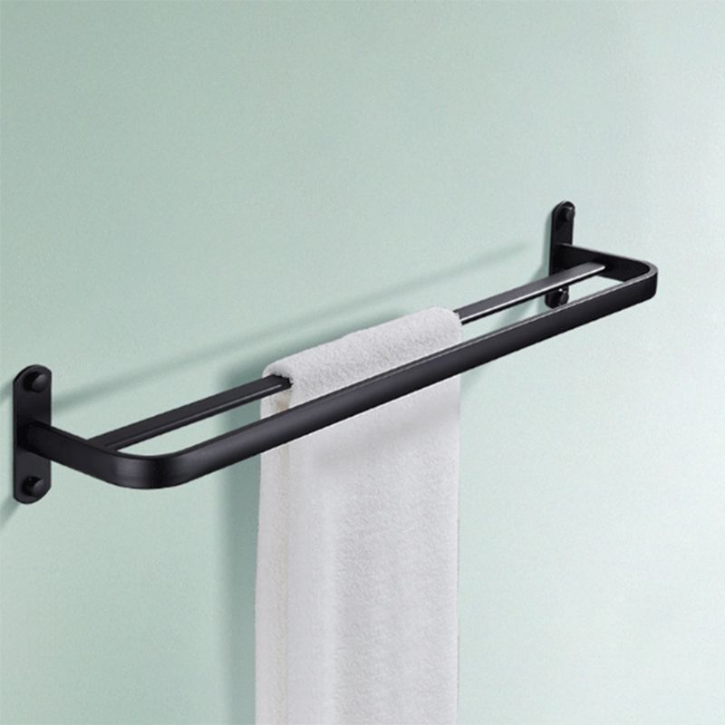 Modern Bathroom Accessory Set Matte Black/Gray Bath Shelf/Towel Bar & Paper Holder Clearhalo 'Bathroom Hardware Sets' 'Bathroom Hardware' 'Bathroom Remodel & Bathroom Fixtures' 'bathroom_hardware_sets' 'Home Improvement' 'home_improvement' 'home_improvement_bathroom_hardware_sets' 1200x1200_fb11beec-d9ff-4896-9974-bfceb9328d1c