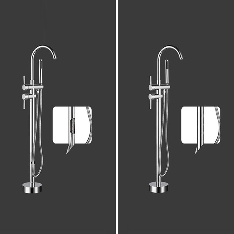 Modern Freestanding Tub Faucet Floor Mounted Lever Freestanding Tub Filler Trim Clearhalo 'Bathroom Remodel & Bathroom Fixtures' 'Bathtub Faucets' 'bathtub_faucets' 'Home Improvement' 'home_improvement' 'home_improvement_bathtub_faucets' 1200x1200_fb322c4c-41e7-4c0a-8129-7f794fab011f