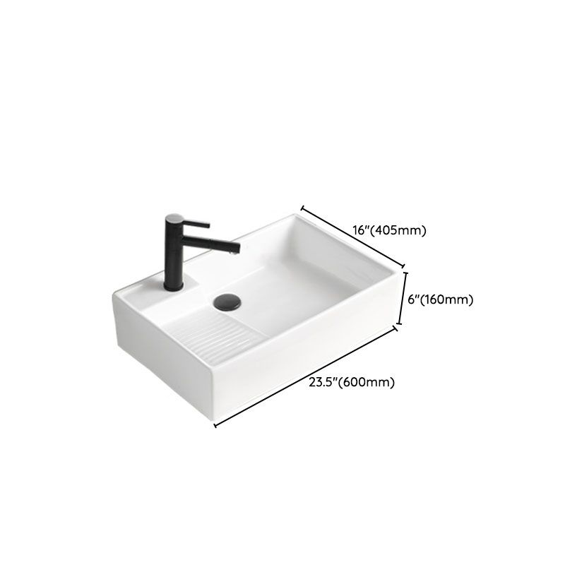 Classic Bathroom Sink Rectangular White Trough Sink with Pop-Up Drain Clearhalo 'Bathroom Remodel & Bathroom Fixtures' 'Bathroom Sinks & Faucet Components' 'Bathroom Sinks' 'bathroom_sink' 'Home Improvement' 'home_improvement' 'home_improvement_bathroom_sink' 1200x1200_fb3723a1-2483-4616-b3d8-20672df7af98