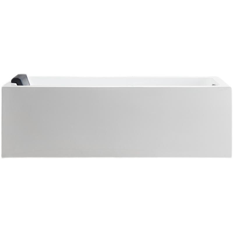 Modern Freestanding Rectangular Bath Tub Acrylic Home Bathtub in White Clearhalo 'Bathroom Remodel & Bathroom Fixtures' 'Bathtubs' 'Home Improvement' 'home_improvement' 'home_improvement_bathtubs' 'Showers & Bathtubs' 1200x1200_fb4156f2-a3e7-456e-8b2f-0889d13f6eff