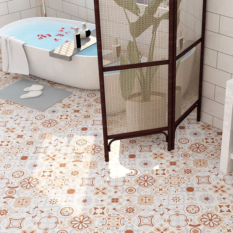 Modern Vinyl Floor Planks Porcelain Tile Look Peel & Stick Vinyl Flooring Clearhalo 'Flooring 'Home Improvement' 'home_improvement' 'home_improvement_vinyl_flooring' 'Vinyl Flooring' 'vinyl_flooring' Walls and Ceiling' 1200x1200_fb75be1a-b0d1-4684-afcf-67599793fb6c