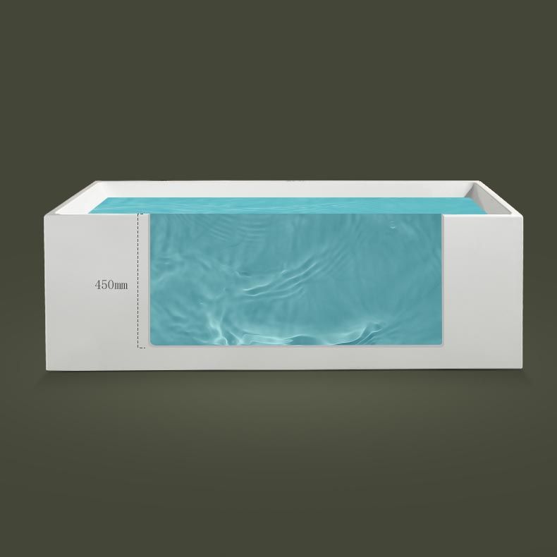 Modern Rectangular Tub Acrylic Freestanding Bathtub for Home Clearhalo 'Bathroom Remodel & Bathroom Fixtures' 'Bathtubs' 'Home Improvement' 'home_improvement' 'home_improvement_bathtubs' 'Showers & Bathtubs' 1200x1200_fbd78cf4-18cc-4beb-847b-8b21adfb2bc7