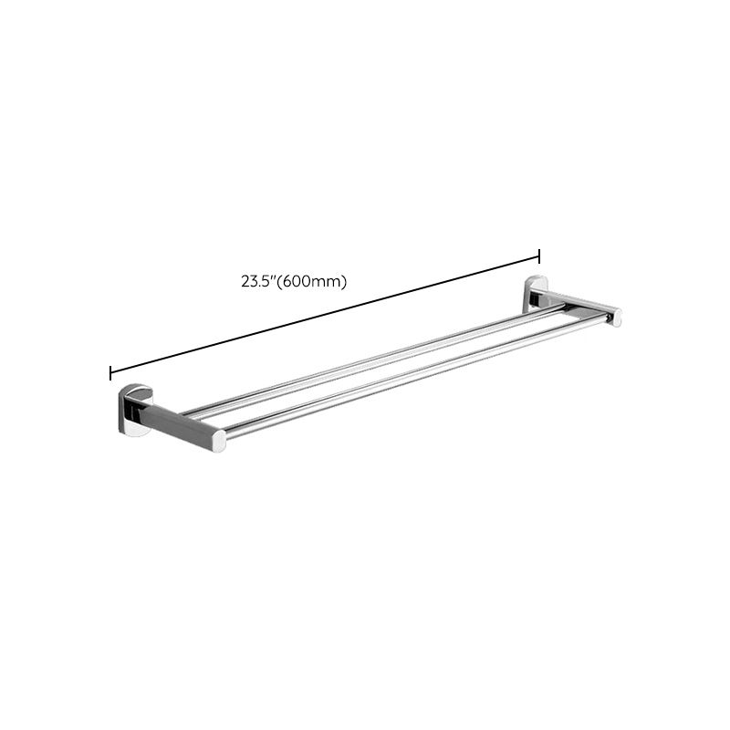 Polished Chrome Modern Bathroom Accessory Set Silver Towel Bar/Bath Shelf Clearhalo 'Bathroom Hardware Sets' 'Bathroom Hardware' 'Bathroom Remodel & Bathroom Fixtures' 'bathroom_hardware_sets' 'Home Improvement' 'home_improvement' 'home_improvement_bathroom_hardware_sets' 1200x1200_fc0e1096-93a1-4b77-a627-f60515da119e