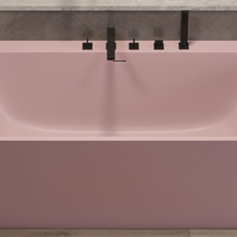 Modern Stone Soaking Bathtub Rectangle Back to Wall Bathtub With Faucet Clearhalo 'Bathroom Remodel & Bathroom Fixtures' 'Bathtubs' 'Home Improvement' 'home_improvement' 'home_improvement_bathtubs' 'Showers & Bathtubs' 1200x1200_fc1ad629-7a38-409a-8590-533bb1fd20cd