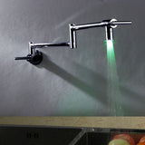 1-Handle Vanity Sink Faucet 1-Hole Foldable Wall Mounted Bathroom Faucet Clearhalo 'Bathroom Remodel & Bathroom Fixtures' 'Bathroom Sink Faucets' 'Bathroom Sinks & Faucet Components' 'bathroom_sink_faucets' 'Home Improvement' 'home_improvement' 'home_improvement_bathroom_sink_faucets' 1200x1200_fc2d6827-7ad8-4934-9624-33139dc0d4a6