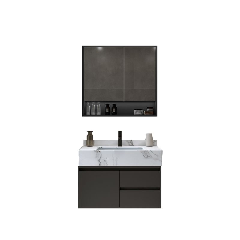 Modern Wall Mount Bathroom Sink Vanity Wood Sink Vanity with Mirror Clearhalo 'Bathroom Remodel & Bathroom Fixtures' 'Bathroom Vanities' 'bathroom_vanities' 'Home Improvement' 'home_improvement' 'home_improvement_bathroom_vanities' 1200x1200_fc4aa567-9d21-4f8e-9f20-e727f9128857