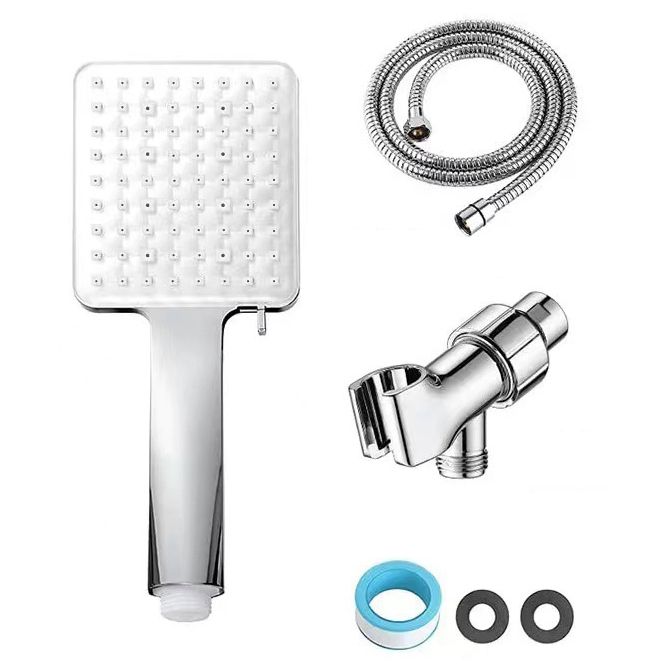 Square Modern Handheld Shower Head Leak Resistant Wall-Mount Showerhead Clearhalo 'Bathroom Remodel & Bathroom Fixtures' 'Home Improvement' 'home_improvement' 'home_improvement_shower_heads' 'Shower Heads' 'shower_heads' 'Showers & Bathtubs Plumbing' 'Showers & Bathtubs' 1200x1200_fc4bcbd4-9878-42e1-8798-724ea7561641