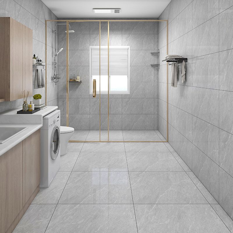 Modern Style Polished Floor Tile Waterproof Square Straight Edge Floor Tile Clearhalo 'Floor Tiles & Wall Tiles' 'floor_tiles_wall_tiles' 'Flooring 'Home Improvement' 'home_improvement' 'home_improvement_floor_tiles_wall_tiles' Walls and Ceiling' 1200x1200_fc76ab18-48fb-41c0-b7c2-7fc0e745a065