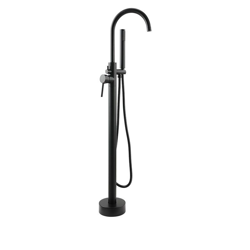 Modern Style Freestanding Tub Filler Copper Floor Mount Freestanding Tub Filler Clearhalo 'Bathroom Remodel & Bathroom Fixtures' 'Bathtub Faucets' 'bathtub_faucets' 'Home Improvement' 'home_improvement' 'home_improvement_bathtub_faucets' 1200x1200_fc7bc5f3-cc87-4a4d-9177-df0a69eea14f