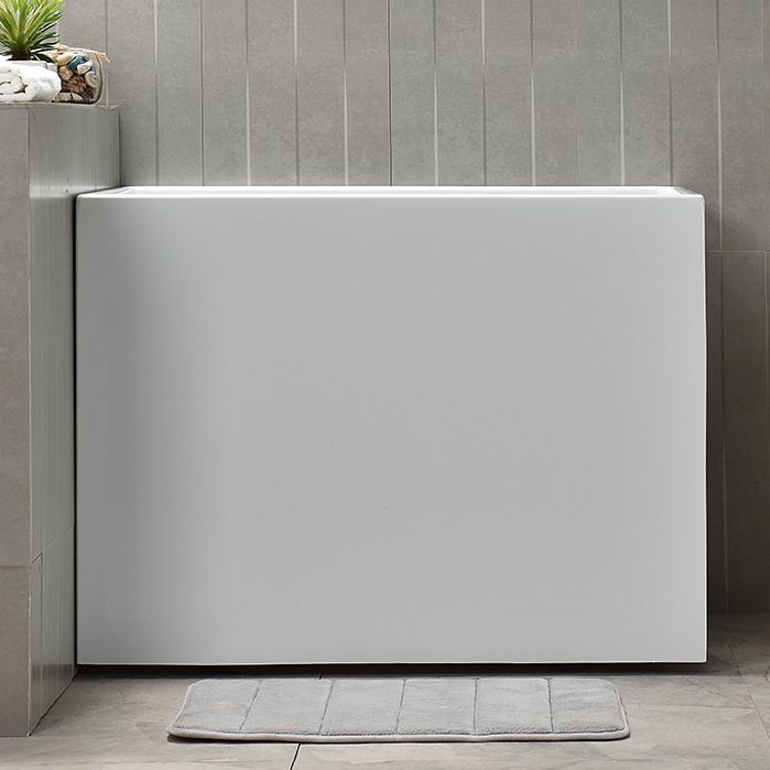 Back to Wall Bathtub Antique Finish Rectangular Soaking Bathtub Clearhalo 'Bathroom Remodel & Bathroom Fixtures' 'Bathtubs' 'Home Improvement' 'home_improvement' 'home_improvement_bathtubs' 'Showers & Bathtubs' 1200x1200_fc8c6d6d-a92c-4a4b-a936-83e94edd1d9b