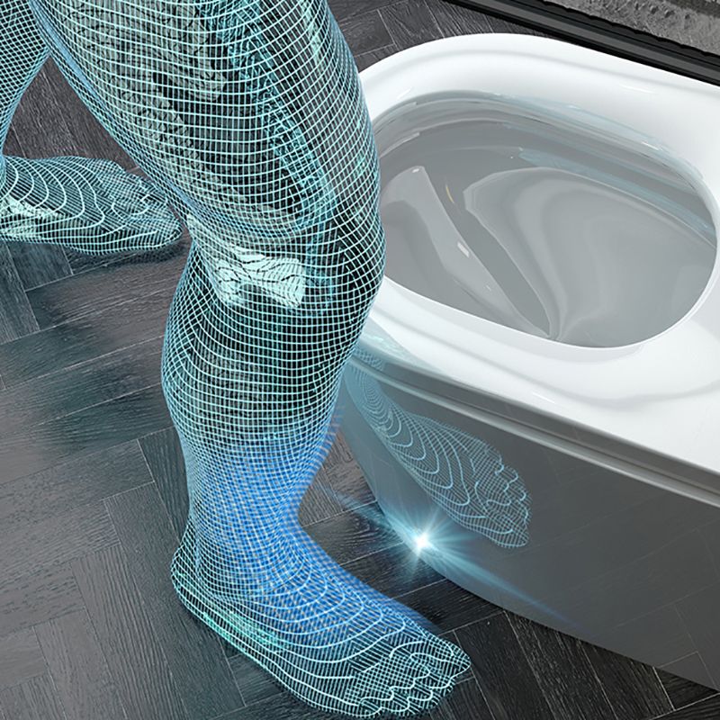 Heated Smart Floor Mount Bidet Elongated 17.3" H Ceramic Bidet in Cotton White Clearhalo 'Bathroom Remodel & Bathroom Fixtures' 'Bidets' 'Home Improvement' 'home_improvement' 'home_improvement_bidets' 'Toilets & Bidets' 1200x1200_fca522e6-5643-4026-b443-a07adb978246