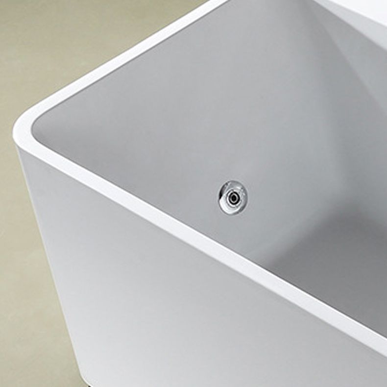 White Acrylic Rectangular Bath Tub Whirlpool Stand Alone Tub with Faucet Clearhalo 'Bathroom Remodel & Bathroom Fixtures' 'Bathtubs' 'Home Improvement' 'home_improvement' 'home_improvement_bathtubs' 'Showers & Bathtubs' 1200x1200_fcb95b6c-8a2d-4e93-af86-bd26bd0483fd