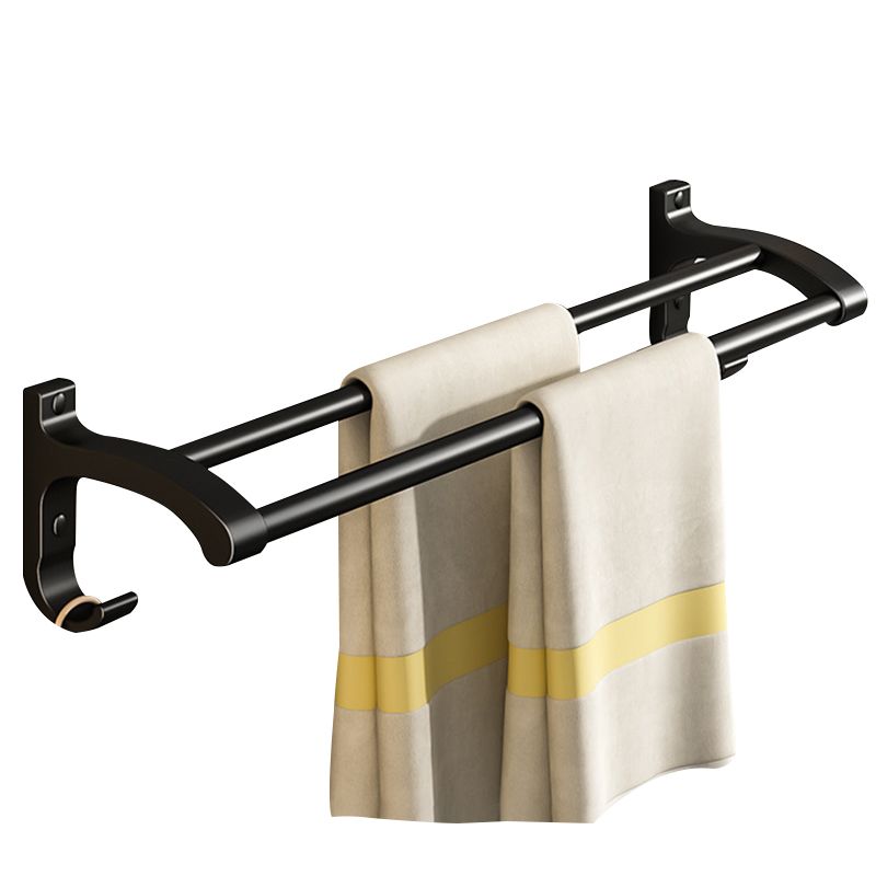 Black Aluminum Bathroom Accessory Set Modern Bath Shelf/ Towel Bar & Paper Holder Clearhalo 'Bathroom Hardware Sets' 'Bathroom Hardware' 'Bathroom Remodel & Bathroom Fixtures' 'bathroom_hardware_sets' 'Home Improvement' 'home_improvement' 'home_improvement_bathroom_hardware_sets' 1200x1200_fcdb60a6-4821-4db1-8020-d0232c530031