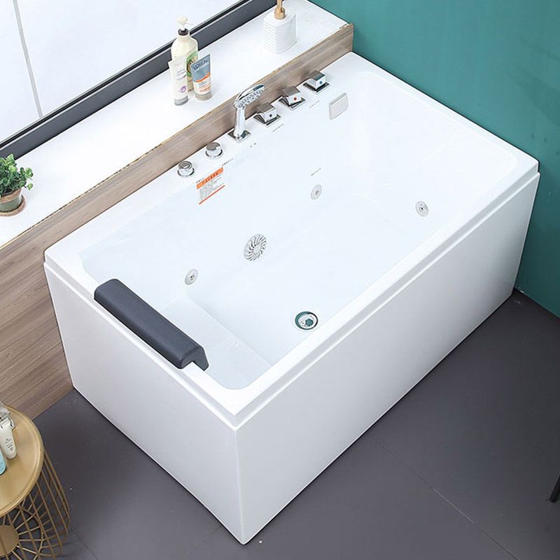 Bathroom Soaking Bath Tub Seat Included Back to Wall Bathtub Clearhalo 'Bathroom Remodel & Bathroom Fixtures' 'Bathtubs' 'Home Improvement' 'home_improvement' 'home_improvement_bathtubs' 'Showers & Bathtubs' 1200x1200_fcf1c34f-46ed-408d-baf3-90e97bb6d64e