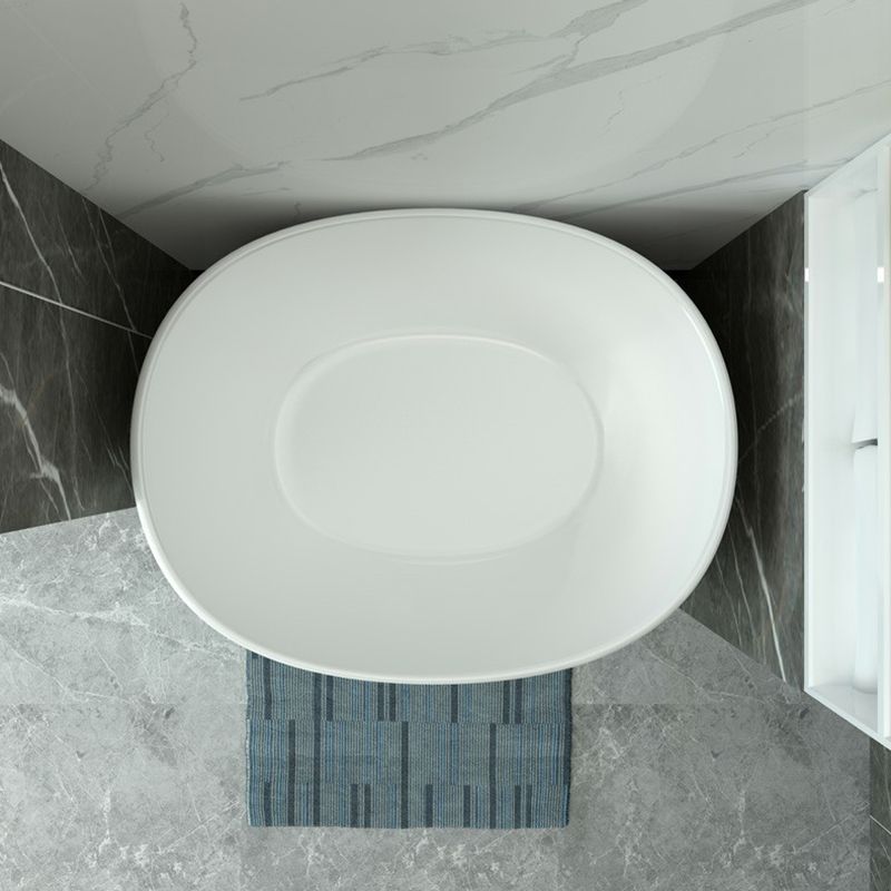 Modern Style Freestanding Bath Tub Acrylic Round Bathtub in White Clearhalo 'Bathroom Remodel & Bathroom Fixtures' 'Bathtubs' 'Home Improvement' 'home_improvement' 'home_improvement_bathtubs' 'Showers & Bathtubs' 1200x1200_fd2924c2-e564-4302-889e-5f2c358c3045