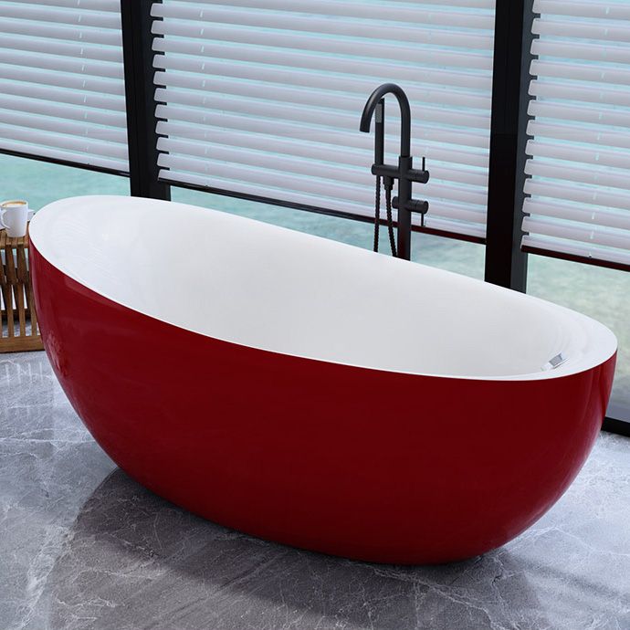 Bathroom Modern Single Slipper Bathtub Stand Alone Acrylic Bath Tub Clearhalo 'Bathroom Remodel & Bathroom Fixtures' 'Bathtubs' 'Home Improvement' 'home_improvement' 'home_improvement_bathtubs' 'Showers & Bathtubs' 1200x1200_fd324ee5-5125-411a-aed0-a779efb91563