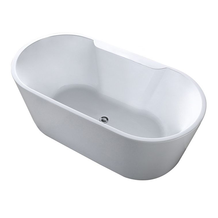 Acrylic Oval Bathtub with Faucet Soaking Freestanding Tub for Bathroom Clearhalo 'Bathroom Remodel & Bathroom Fixtures' 'Bathtubs' 'Home Improvement' 'home_improvement' 'home_improvement_bathtubs' 'Showers & Bathtubs' 1200x1200_fd5d3765-db95-4917-b113-fce41f0bb01c