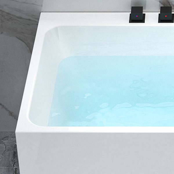 Back to Wall Soaking Bathtub Modern Rectangular Antique Finish Bathtub Clearhalo 'Bathroom Remodel & Bathroom Fixtures' 'Bathtubs' 'Home Improvement' 'home_improvement' 'home_improvement_bathtubs' 'Showers & Bathtubs' 1200x1200_fd6cfc29-c3b3-4be4-ae6e-91933d34a128