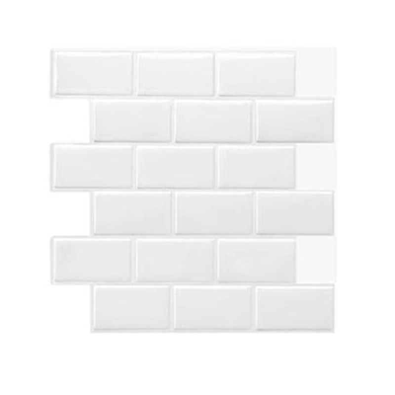 Subway Tile Wallpaper Plastic Peel and Stick Backsplash Wall Tile Clearhalo 'Flooring 'Home Improvement' 'home_improvement' 'home_improvement_peel_stick_blacksplash' 'Peel & Stick Backsplash Tile' 'peel_stick_blacksplash' 'Walls & Ceilings' Walls and Ceiling' 1200x1200_fd6f8be7-c1ec-4ebc-9e69-8fa4eda22671