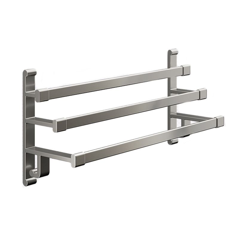 Gray Bathroom Accessory Set Contemporary Style Aluminum Towel Bar Clearhalo 'Bathroom Hardware Sets' 'Bathroom Hardware' 'Bathroom Remodel & Bathroom Fixtures' 'bathroom_hardware_sets' 'Home Improvement' 'home_improvement' 'home_improvement_bathroom_hardware_sets' 1200x1200_fd72e668-c3f8-4896-8b00-0103610037b6