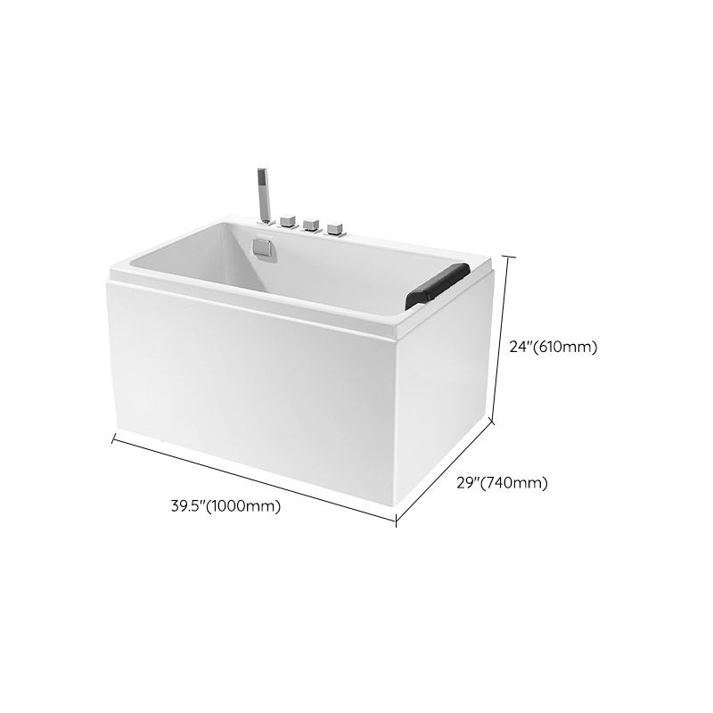 Acrylic Rectangular Bath Tub with Faucet Modern White Tub with Internal Drain Clearhalo 'Bathroom Remodel & Bathroom Fixtures' 'Bathtubs' 'Home Improvement' 'home_improvement' 'home_improvement_bathtubs' 'Showers & Bathtubs' 1200x1200_fd799457-ab5f-4114-97b9-7f70a6904b8b