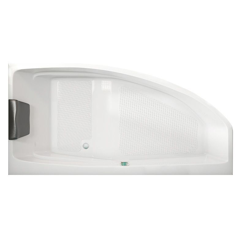 White Corner Bath Freestanding Acrylic Soaking Modern Bathtub Clearhalo 'Bathroom Remodel & Bathroom Fixtures' 'Bathtubs' 'Home Improvement' 'home_improvement' 'home_improvement_bathtubs' 'Showers & Bathtubs' 1200x1200_fd8a6bca-0c70-4bd1-a7c1-310c962279aa