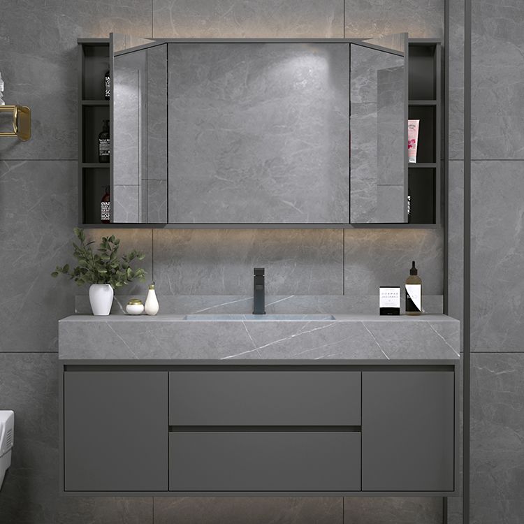 Modern Bathroom Vanity Set Wall Mount Faucet Included Bathroom Vanity Clearhalo 'Bathroom Remodel & Bathroom Fixtures' 'Bathroom Vanities' 'bathroom_vanities' 'Home Improvement' 'home_improvement' 'home_improvement_bathroom_vanities' 1200x1200_fdd66d8b-ab41-4d2f-b45e-c2c528fcc272