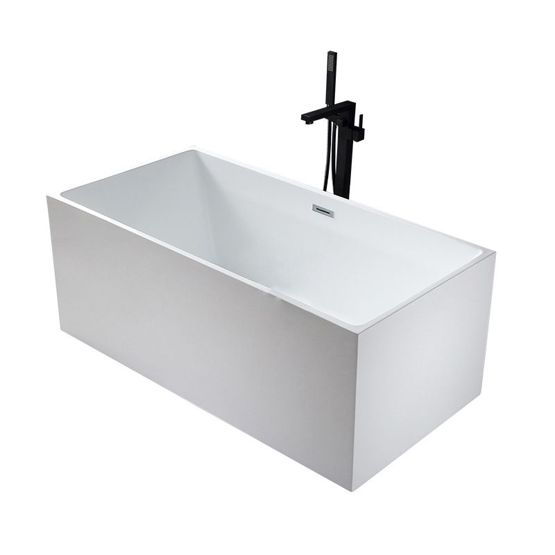 Flat bottom Acrylic Bathtub Soaking White Internal Drain Tub Clearhalo 'Bathroom Remodel & Bathroom Fixtures' 'Bathtubs' 'Home Improvement' 'home_improvement' 'home_improvement_bathtubs' 'Showers & Bathtubs' 1200x1200_fded3632-5ef8-47cd-ab48-b06a3427a52e