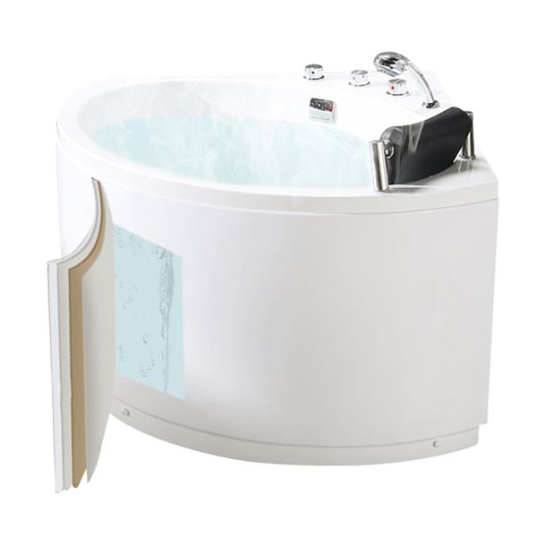 Modern 25.59-inch Tall Acrylic Tub Soak Corner White Bathtub Clearhalo 'Bathroom Remodel & Bathroom Fixtures' 'Bathtubs' 'Home Improvement' 'home_improvement' 'home_improvement_bathtubs' 'Showers & Bathtubs' 1200x1200_fe0969d4-7631-4abf-8253-d7d543c08f00