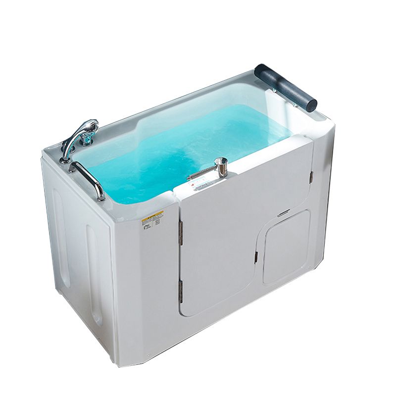 Walk-In Soaking/Air/Whirlpool Bathtub Acrylic Rectangle Back to Wall Bathtub Clearhalo 'Bathroom Remodel & Bathroom Fixtures' 'Bathtubs' 'Home Improvement' 'home_improvement' 'home_improvement_bathtubs' 'Showers & Bathtubs' 1200x1200_fe09b3f9-5343-4137-b9b1-c7e957c7c8f8