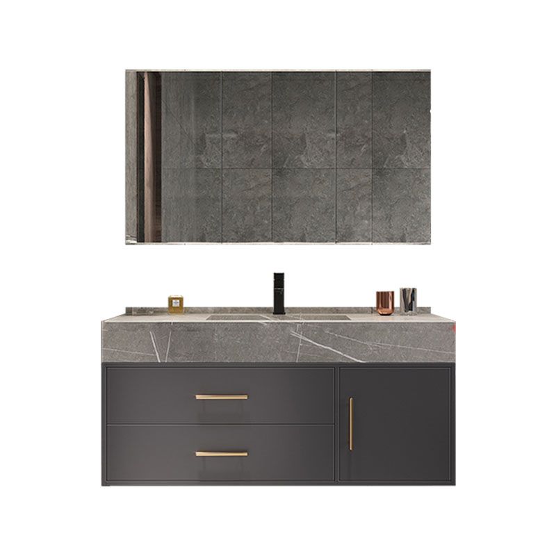 Wall Mount Mirror Included Sink Vanity with Drawers Doors for Bathroom Clearhalo 'Bathroom Remodel & Bathroom Fixtures' 'Bathroom Vanities' 'bathroom_vanities' 'Home Improvement' 'home_improvement' 'home_improvement_bathroom_vanities' 1200x1200_fe2277ff-6d85-495b-9571-e48c7366edf5