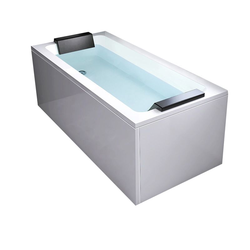 Modern Soaking Freestanding Bathtub White Acrylic Rectangular Bath Tub Clearhalo 'Bathroom Remodel & Bathroom Fixtures' 'Bathtubs' 'Home Improvement' 'home_improvement' 'home_improvement_bathtubs' 'Showers & Bathtubs' 1200x1200_fe8a5146-4560-43b2-b5cd-e39203713dff