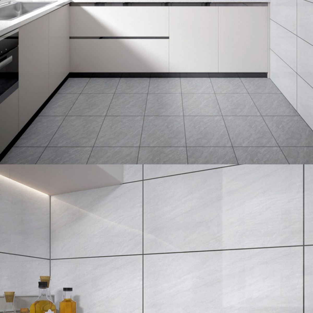 Rectangular Ceramic Polished Straight Edge Singular Tile Marble Look Bathroom Floor Clearhalo 'Floor Tiles & Wall Tiles' 'floor_tiles_wall_tiles' 'Flooring 'Home Improvement' 'home_improvement' 'home_improvement_floor_tiles_wall_tiles' Walls and Ceiling' 1200x1200_fe8bdefa-76e5-4463-9370-1067c705bacf