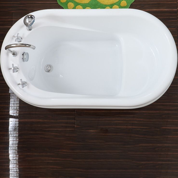 Stand Alone Acrylic Bathtub Modern Oval Left-Hand Drain Bath Tub Clearhalo 'Bathroom Remodel & Bathroom Fixtures' 'Bathtubs' 'Home Improvement' 'home_improvement' 'home_improvement_bathtubs' 'Showers & Bathtubs' 1200x1200_fe97a869-8fbb-422c-8230-37a245e8b4a5