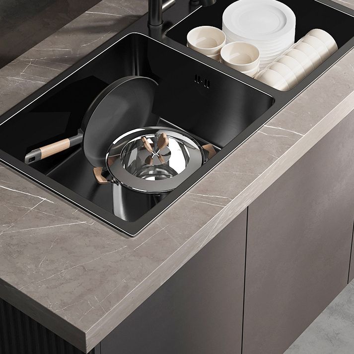 Contemporary Style Kitchen Sink Stainless Steel Drop-In Kitchen Double Sink Clearhalo 'Home Improvement' 'home_improvement' 'home_improvement_kitchen_sinks' 'Kitchen Remodel & Kitchen Fixtures' 'Kitchen Sinks & Faucet Components' 'Kitchen Sinks' 'kitchen_sinks' 1200x1200_feaa05fd-a146-4828-a8e2-2ebd279a6f23