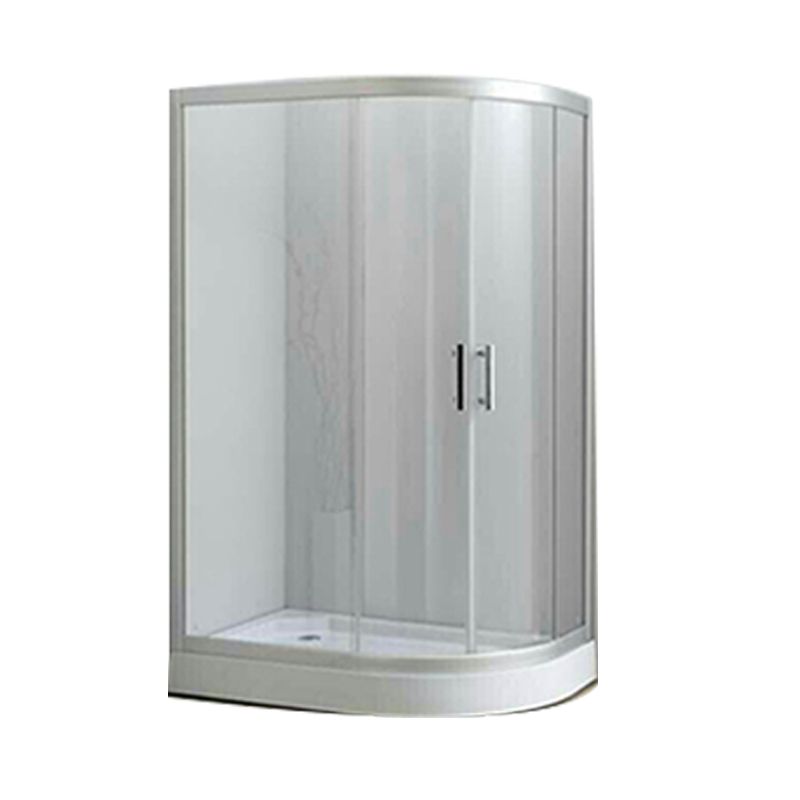 Contemporary Shower Stall Striped Round Semi-Frameless Shower Stall Clearhalo 'Bathroom Remodel & Bathroom Fixtures' 'Home Improvement' 'home_improvement' 'home_improvement_shower_stalls_enclosures' 'Shower Stalls & Enclosures' 'shower_stalls_enclosures' 'Showers & Bathtubs' 1200x1200_fef3feeb-378a-4a02-ace0-139ec9e74e83