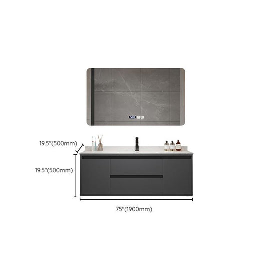 Modern Sink Vanity Wall Mount Bathroom Vanity Cabinet with Storage Shelving Clearhalo 'Bathroom Remodel & Bathroom Fixtures' 'Bathroom Vanities' 'bathroom_vanities' 'Home Improvement' 'home_improvement' 'home_improvement_bathroom_vanities' 1200x1200_ff3d5e0a-f46d-464c-85a6-51047093d10b